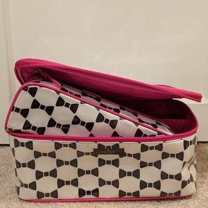 NWOT Kate Spade Bow Cosmetic Train Casw